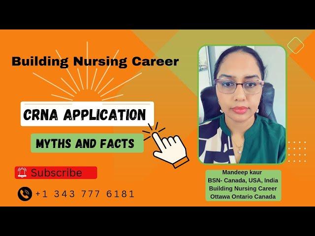 CRNA APPLICATION MYTHS AND FACTS#nursingcareer #nclex #nclexreview