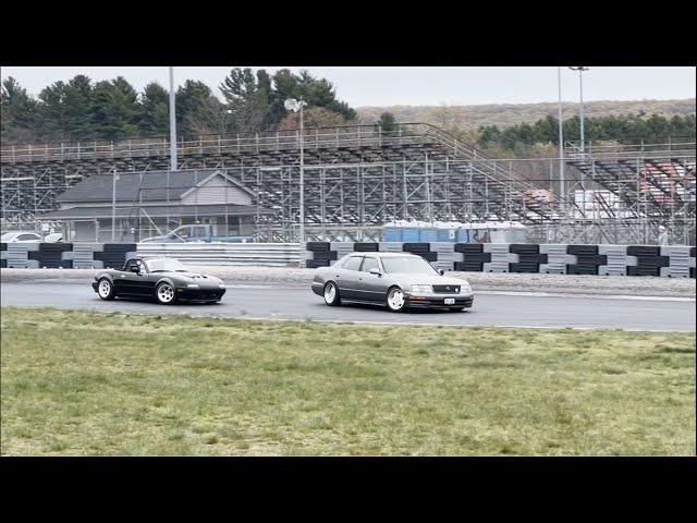 Turbo Miata & Lexus LS 400 Tandem Drifting