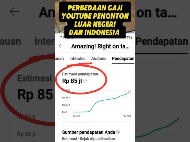 Bikin Kaget‼️Perbedaan Gaji YouTube Penonton Luar Negeri dan Indonesia