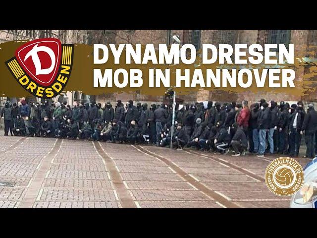 150 Dynamo Dresden Ultras marschieren durch Hannover (23.01.2022)