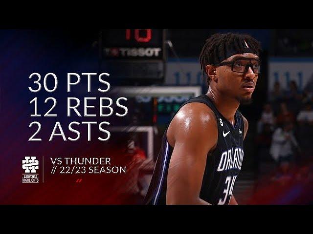 Wendell Carter Jr 30 pts 12 rebs 2 asts vs Thunder 22/23 season