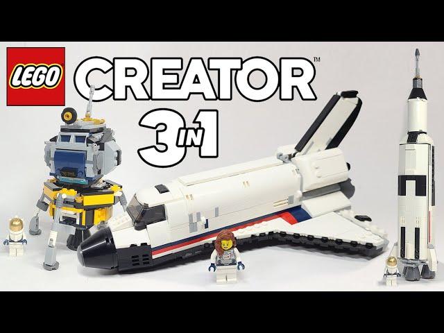 LEGO Creator 3 in 1 Space Shuttle Adventure ALL THREE BUILDS (31117) - 2021 Set Review