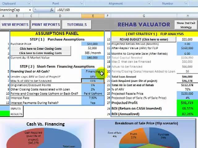 House Rehab and Flip Case Study 1 (Rehab Valuator)