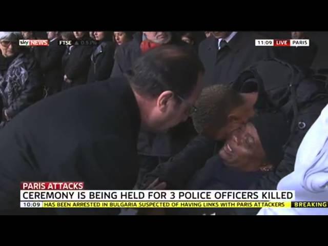 Paris Attacks - Francois Hollande meets the families of police murdered in attacks