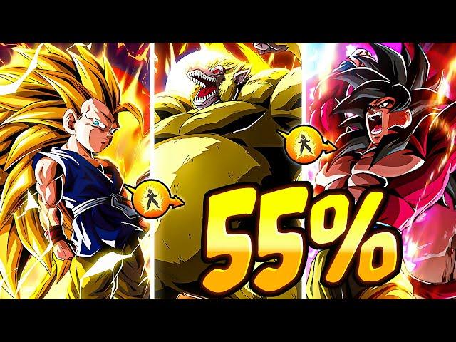 CARRIES AN ENTIRE CATEGORY BY HIMSELF!! LR AGL SSJ3 Goku GT SSJ4 55% First Look | DBZ Dokkan Battle