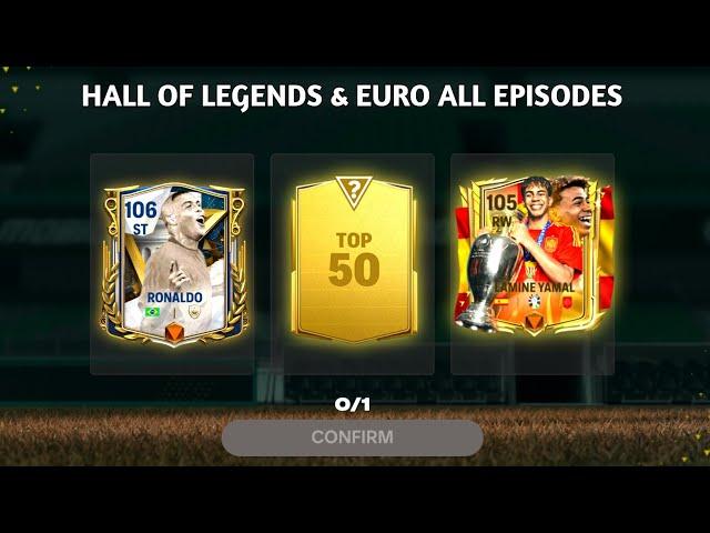 Funny FC Mobile Pack Opening Hall of legends & Euro All Episodes