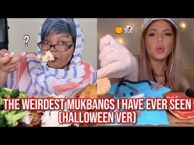 the WEIRDEST mukbangs i have ever seen (halloween costume ver.)