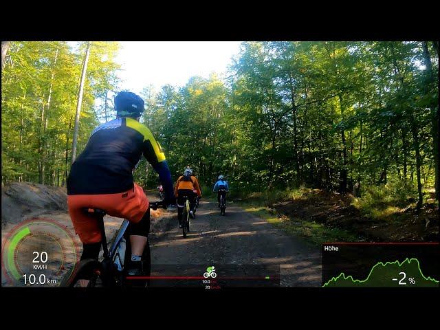 60 minutes Sunday MTB Group Workout ‍️ with Cadence & Speed Display 4K