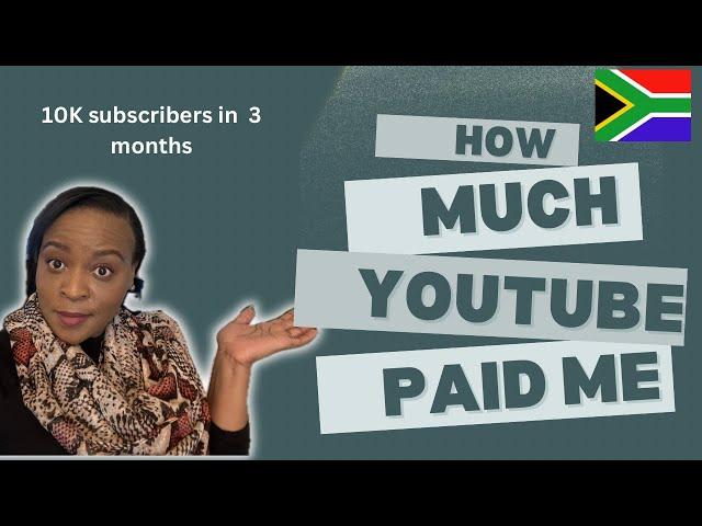 How much YouTube paid me!!! Small South African YT channel  @MmaMohau