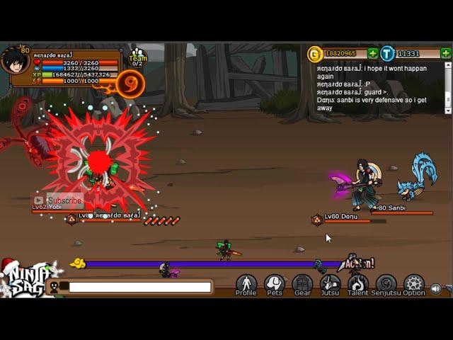 Ninja Saga PvP R.Balaj  Vs Super LUCKY User