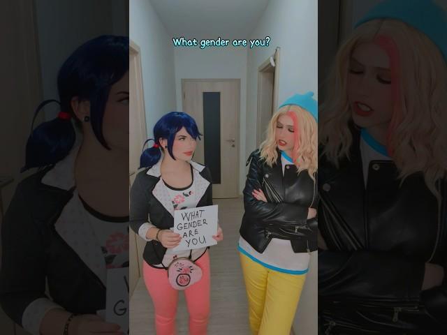 What gender are you? | Zoé & Marinette @nikkihatsunecosplay#miraculous #cosplay #shorts