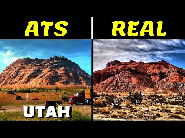 ATS vs Real Life ● Comparison of Utah Map DLC with Real Life | American Truck Simulator