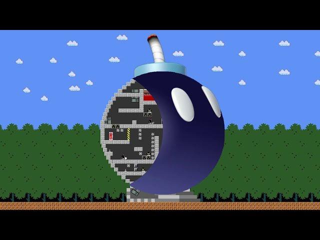 Mario Vs King Bomb Omb's Big Bomb Omb Maze Escape Attack