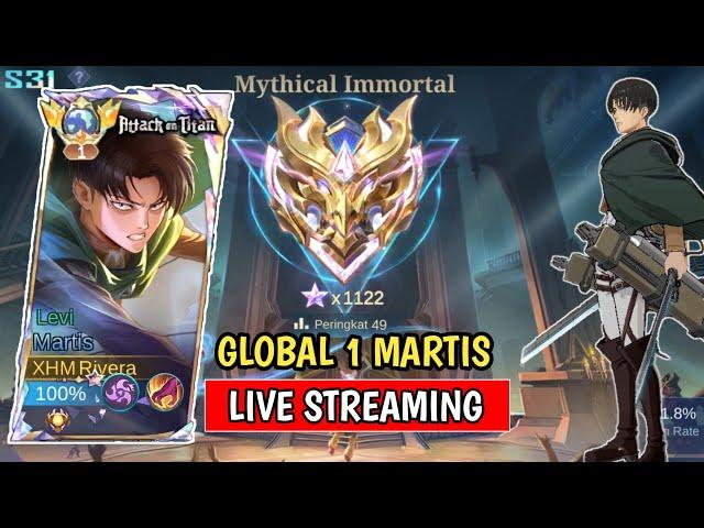 LIVE GLOBAL 1 MARTIS PUSH IMMORTAL 2000 STAR - Mobile Legends