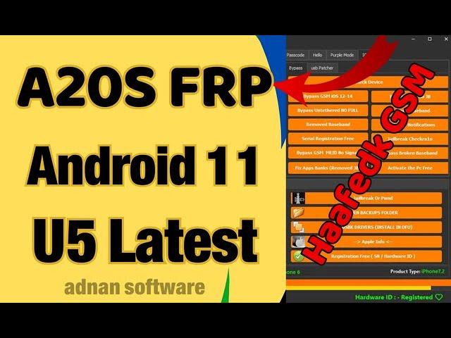 Samsung A20S frp bypass free by Haafedk GSM auto loader best Frp bypass tool 2024