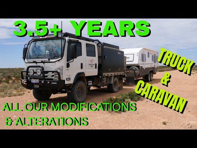 WHAT YOU NEED TO KNOW! 3.5+ YEARS ON THE ROAD OUR TRUCK & CARAVAN MODIFICATIONS & ALTERATIONS #mods