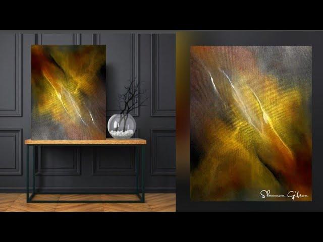 'TURMOIL'~ How To BLEND Acrylic LAYERS Into a STUNNING Abstract Acrylic Painting / Wall Art (411)