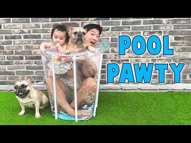 Our Baby's First Pool Party With My Dogs **Contains TANTRUMS