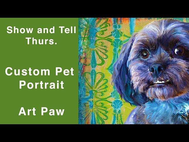 Custom Pet Portrait and Photoshop Tutorial Warp Tool