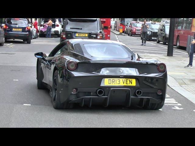 ALL BLACK Ferrari 458 Speciale - Acceleration Sounds!!