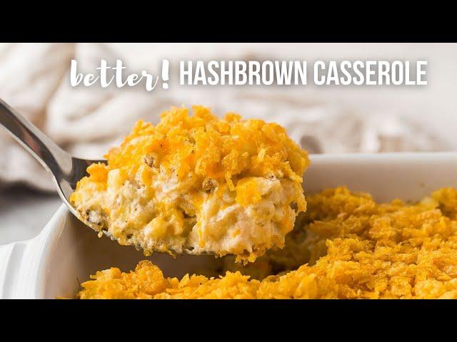 Cheesy Hashbrown Casserole: with no cream soups! | The Recipe Rebel