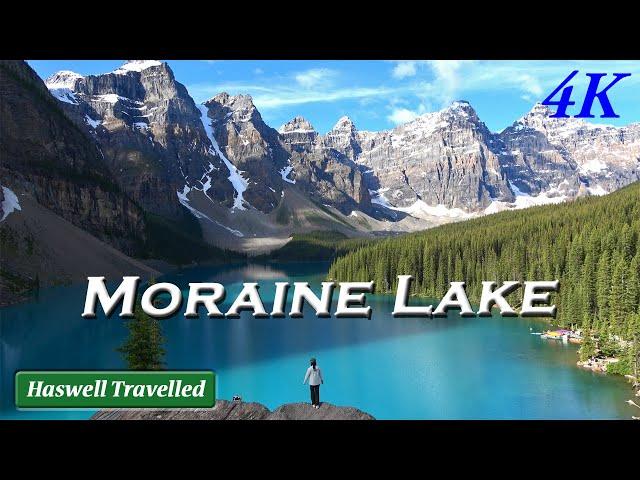 Moraine Lake in Banff National Park, Rocky Mountains - Alberta, Canada 4K Travel Video