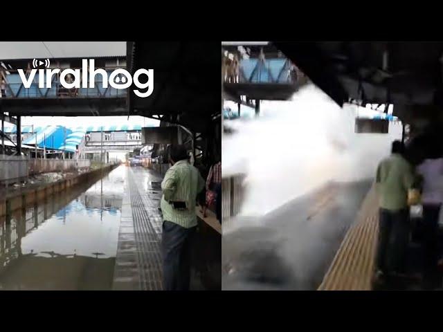 Train Station Water Ride || ViralHog