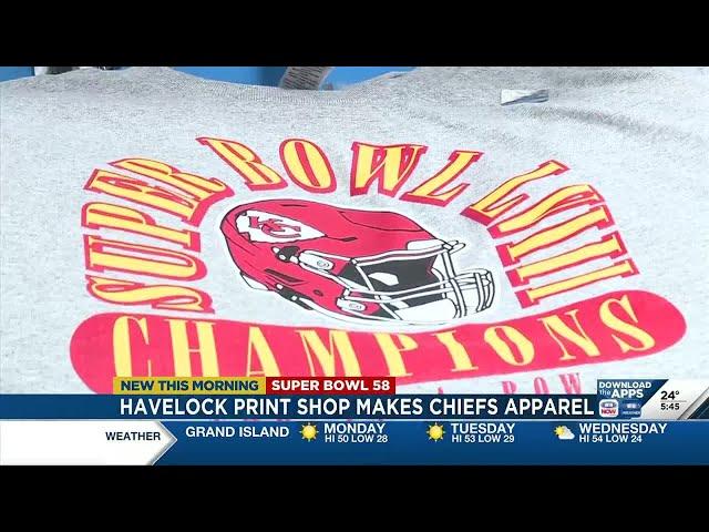 Havelock Print Shop Makes 11,000 Kansas City Chiefs Super 58 Shirts