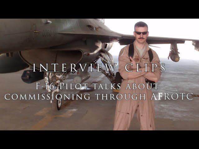 F-16 Pilot Talks About Commissioning Through AFROTC | Interview Clips