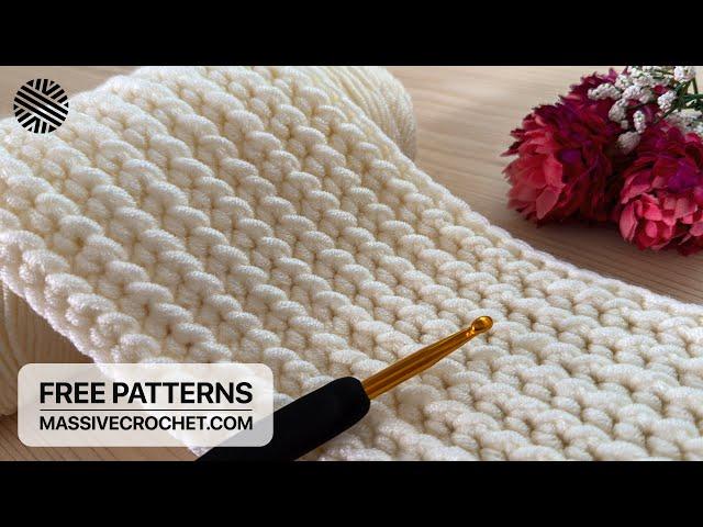 SUPER EASY & FAST Crochet Pattern for Beginners! ️ SO PRETTY Crochet Stitch for Baby Blanket & Bag