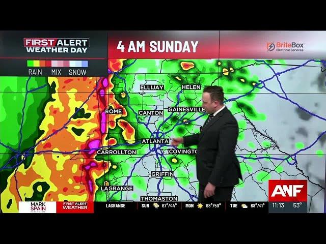 First Alert Weather Day | Heavy rain, risk of severe storms in Sunday morning's forecast