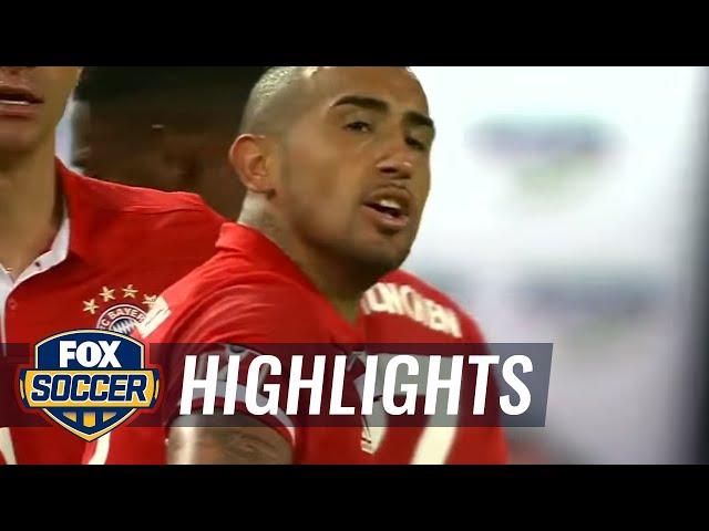 Vidal gives Bayern a 1-0 lead over Dortmund | 2016 German Super Cup Highlights