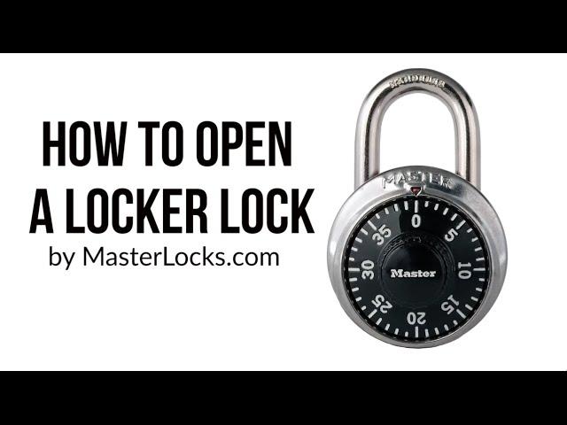 How To Open a Locker Lock