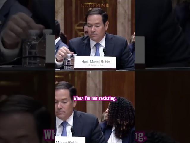 "RUBIO, END THE GENOCIDE!"