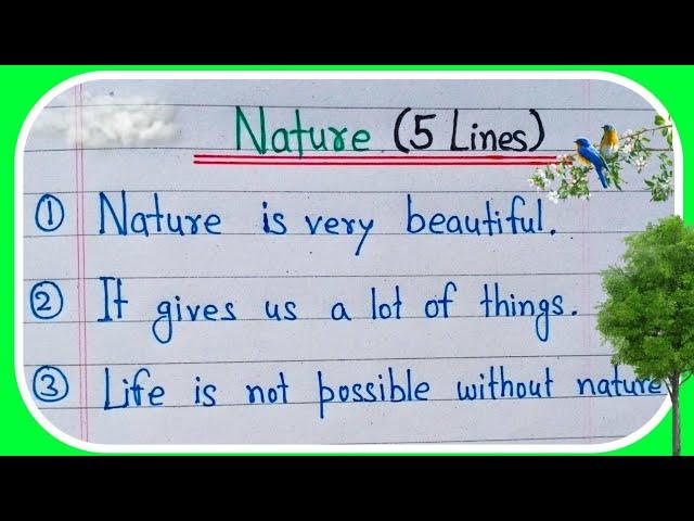 Nature 5 lines in English | 5 lines on nature in english | Nature par 5 line english mein