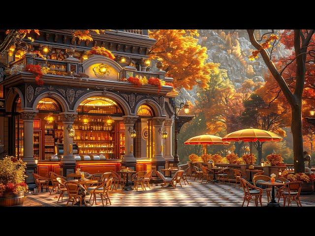 Elegant Autumn Coffee Shop - Soft Jazz Instrumental Music & Bossa Nova for Relax ,Study, Work