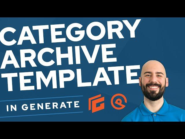 How to Create a Category Archive Page Template with GeneratePress & GenerateBlocks