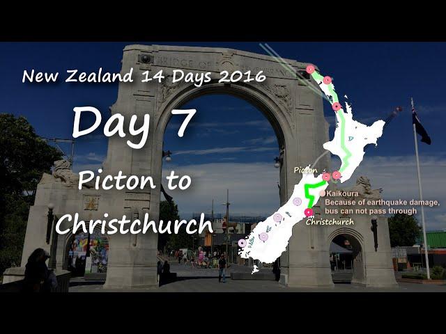 New Zealand Trip in 14 Days - Day 7 : Picton to Christchurch (Inland highway route on InterCity bus)