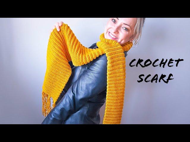 Left handed crochet Scarf for Beginners  / CROCHET SCARF YOU MUST HAVE THIS WINTER!!!!