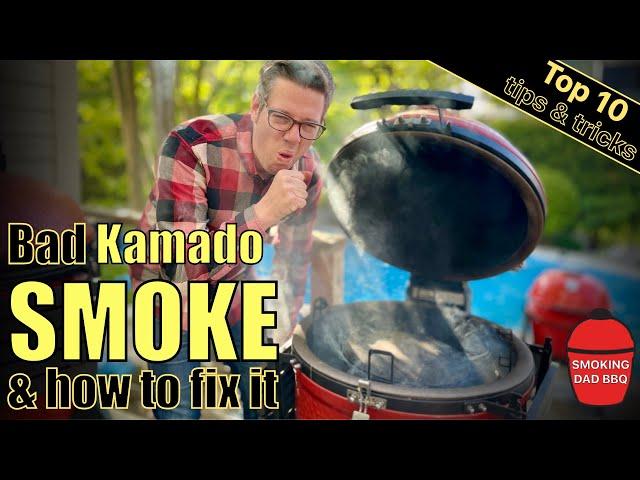 BAD smoke vs GOOD smoke.  How to get good clean BLUE smoke on a Kamado BBQ smoker.  Kamado Joe 101