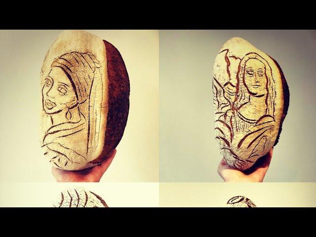 The Art of Bread Scoring... Mona Lisa