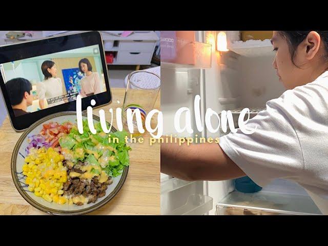 living alone vlog philippines  realistic 1,5k budget grocery shopping, ref restock, simple meals