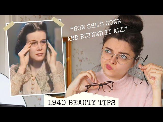 I Followed A 1940 Tutorial For Girls With Glasses 