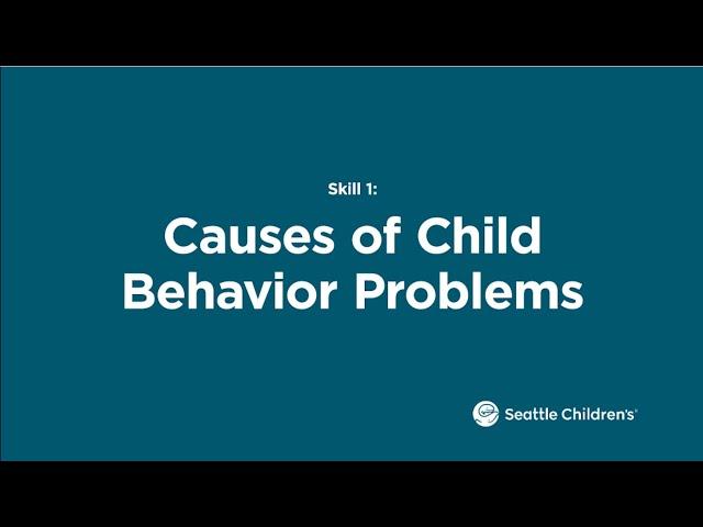 Skill 1: Causes of Child Behavior Problems