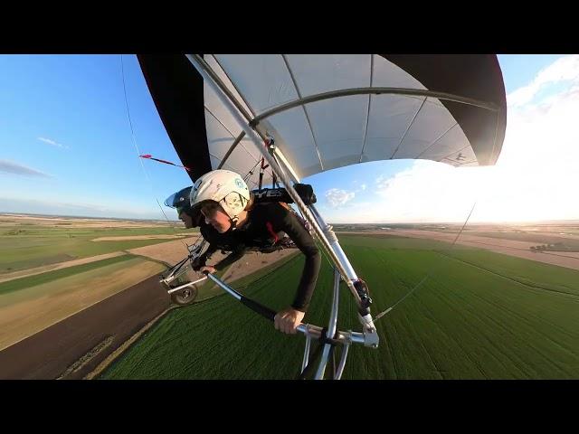 Hang Gliding - Lauren lands it