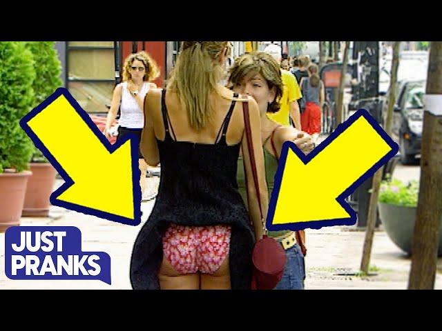 Short Skirt Gets Caught | Just For Laughs Gags