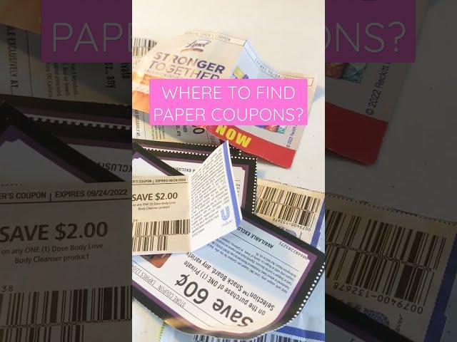 How to Get Paper Coupons 