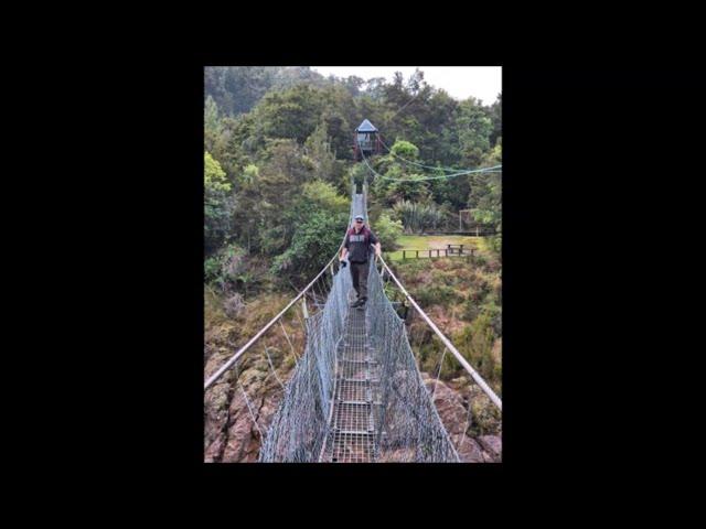 New Zealand’s longest swing bridge!#nature #goldpanning #jetboat  #goldprospecting #goldmining