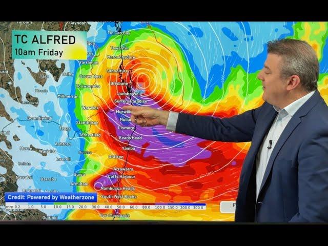 Cyclone Alfred (Thursday) - Gales, rain, huge seas - we have the latest forecast to Monday