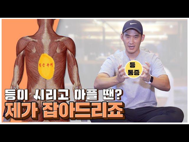 등의 이부위가 시리고 아플때 해결방법 feat.등통증